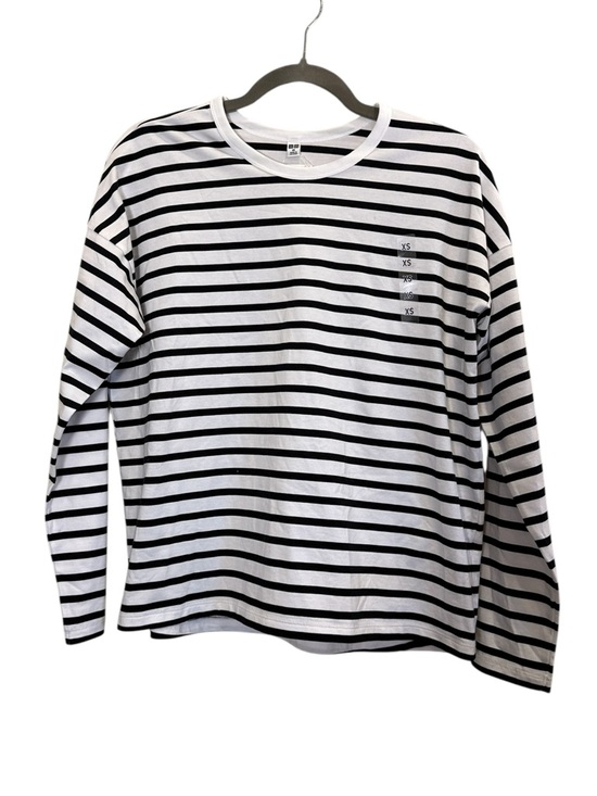 Uniqlo Tops - Uniqlo Airism Striped Fisherman-core Long Sleeve Cotton Tee Sz XS
